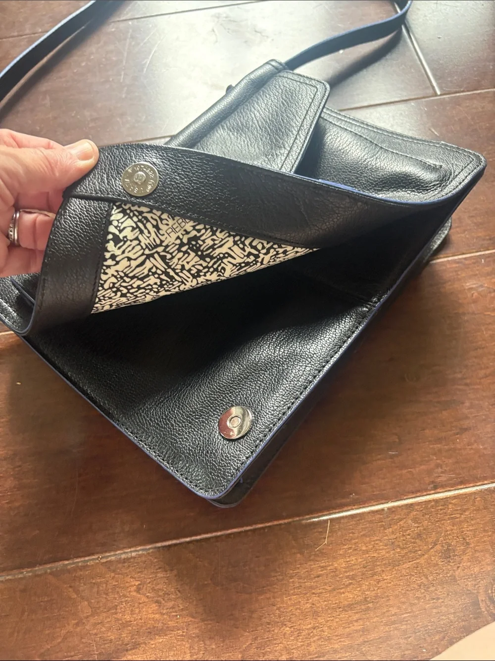 Rebecca Minkoff Black Leather Messenger Crossbody